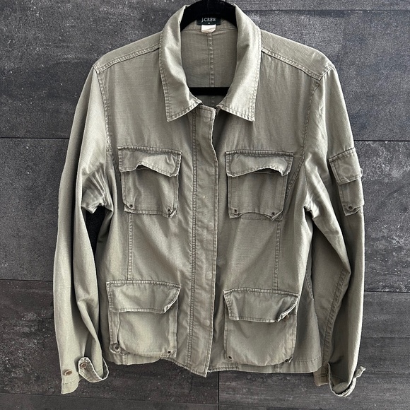 JCrew Military Cotton Jacket Size L - Picture 2 of 8